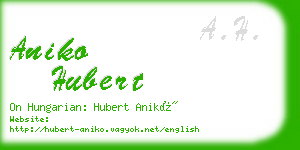 aniko hubert business card